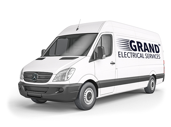 White,Cargo,Van,On,A,White,Background.,Logistics,And,Shipping GRAND ELECTRICAL SERVICES WHITE VAN